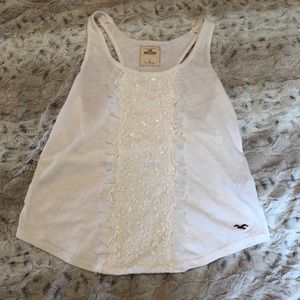 🌴White Lace Hollister Top